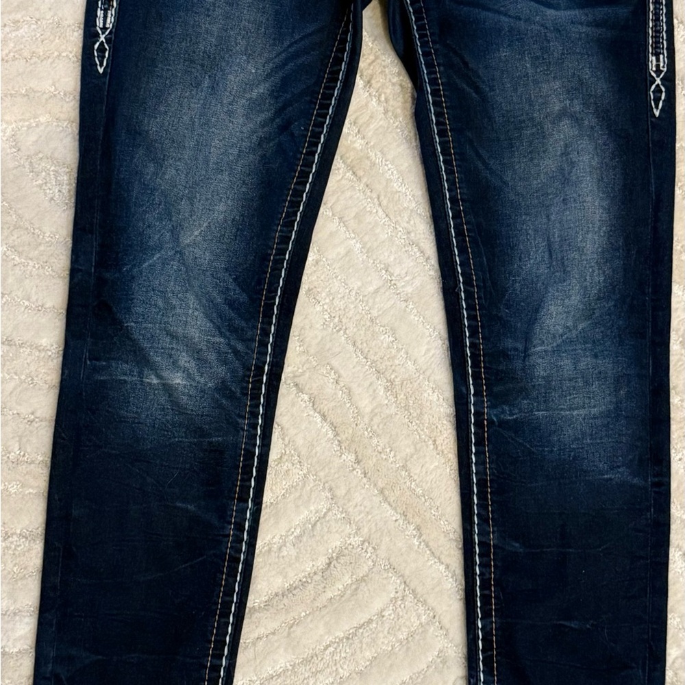 Rock Revival Women's Skinny Jeans - Dark Blue Wash